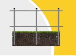 Ограждение с каркасом из профильных труб